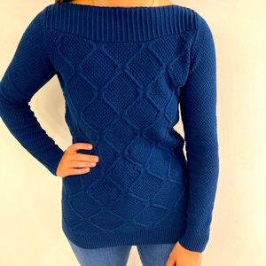 NWT Royal Blue Cable Knit Sweater